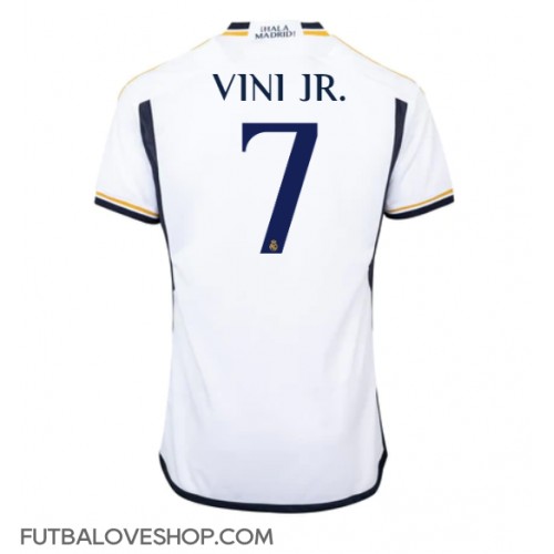 Dres Real Madrid Vinicius Junior #7 Domáci 2023-24 Krátky Rukáv